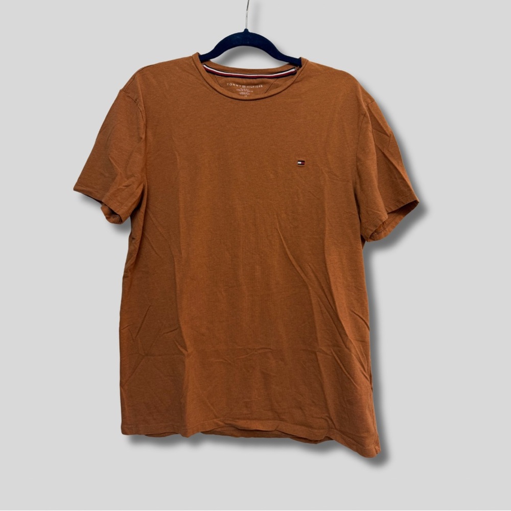 Tommy Hilfiger Men's Slim Fit Orange T-Shirt Size Large